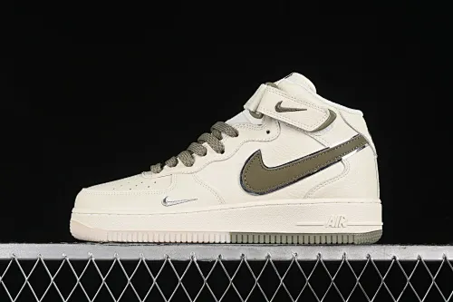 All categories Nk Air Force 1 Air Force series Nk Air Force 1 Mid Air Force mid-top Nk Air Force 1'07 Mid rice army green two-color bottom Starry Air Force One mid-top casual sneakers XL0236-231
